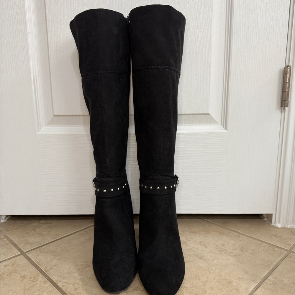 Kelly & Katie Black Over the Knee Boots